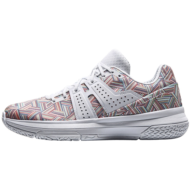 李宁男鞋篮球鞋速雨减震支撑中帮比赛运动鞋ABAN039-4