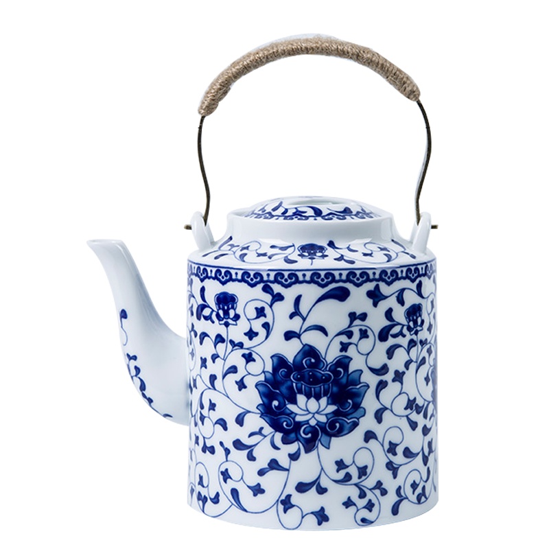彩帮陶瓷茶壶凉水壶家用提梁壶泡茶壶景德镇大容量仿古