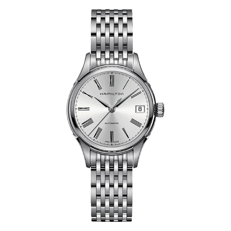汉米尔顿(Hamilton)瑞士手表爵士系列钢带自动机械女士手表H39415154