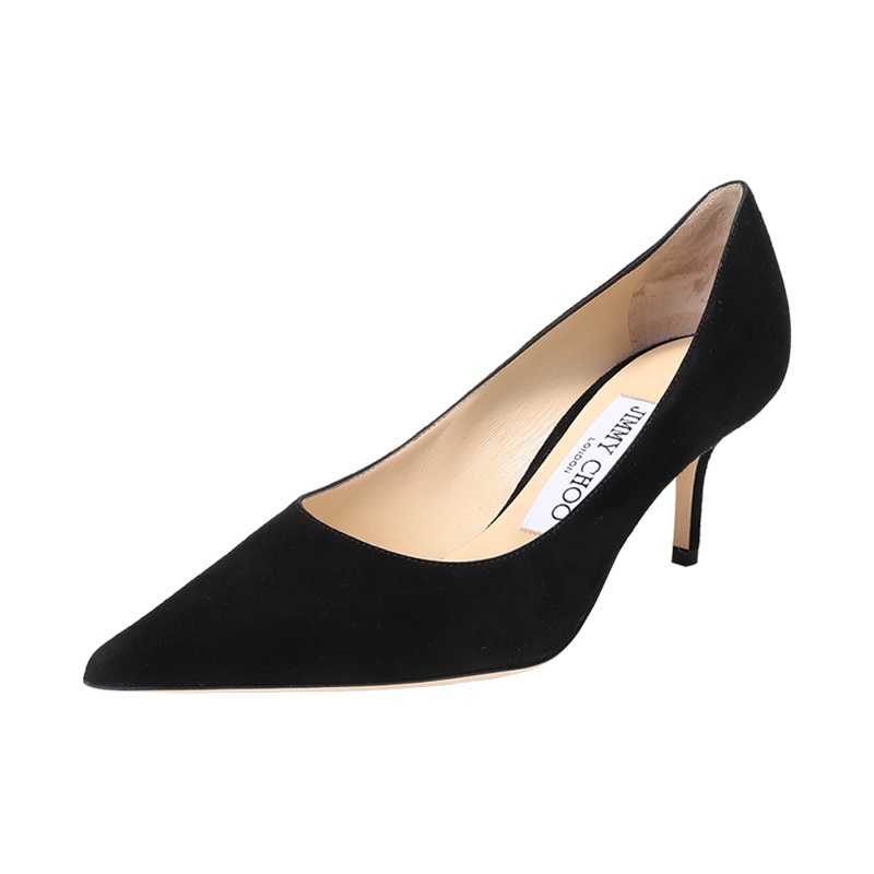 周仰杰 JIMMY CHOO 女士 绒面皮革尖头高跟鞋LOVE 65 BWJ 247