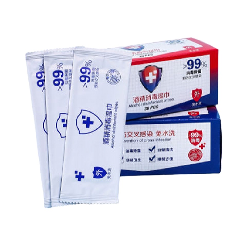 75度消毒酒精湿纸巾湿巾湿巾女学生杀病毒抑菌成人儿童 3盒子（90片）