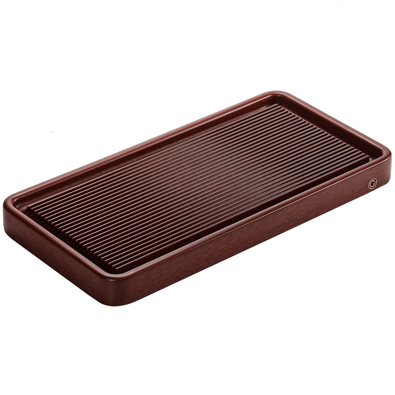 領藝 优选电木茶盘电胶木家用高端大号茶台整块排水式简约茶海不含茶具 典雅红电木茶盘