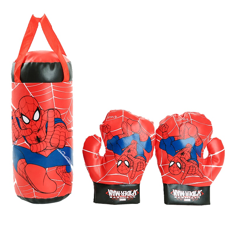 蜘蛛侠迷你拳击手套玩具 沙袋吊式套装减压益智儿童玩具 SWL-026