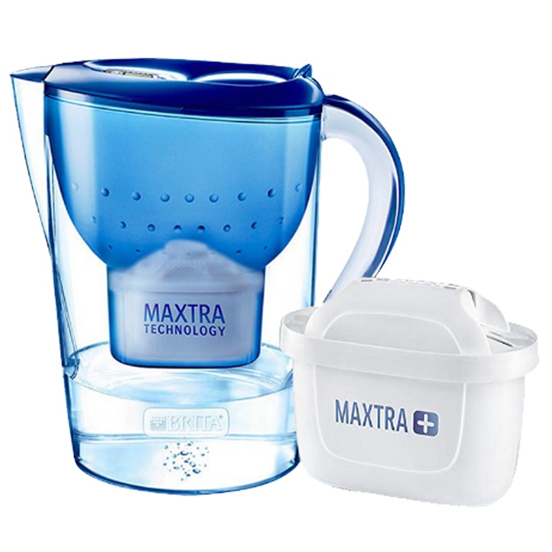 [1壶1芯]Brita碧然德 Marella XL 滤水壶便携式净水器净水杯 3.5L 蓝色 德版