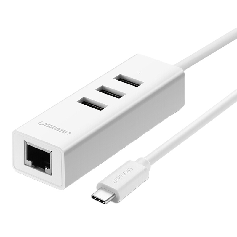 绿联 Type-C扩展坞 通用苹果MacBook华为笔记本P30手机转换器 USB-C转网口分线器 转接头数据线拓展