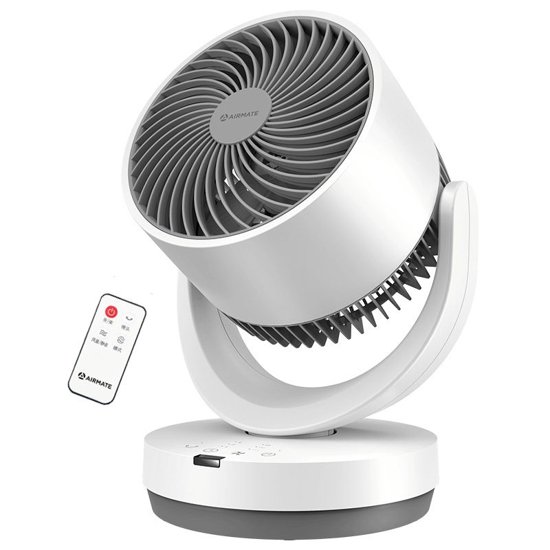 艾美特(Airmate)电风扇空气循环扇CA15-R27 家用台式 3档遥控 台扇 电扇 风扇 可定时摇头俯仰 空调伴侣