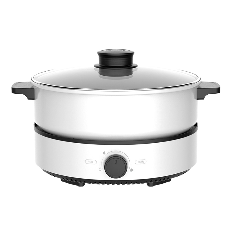 美的(Midea)多用途电火锅MC-DY26Easy501 家用多功能大容量 煎烤电热锅 分离式不沾电炒锅 白色 4升
