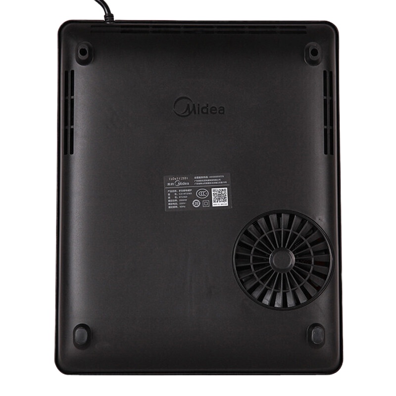 美的 电磁炉 电磁炉套装触摸按键黑晶面板八档火力一键爆炒定时预约电磁炉配汤锅炒锅 RT2160