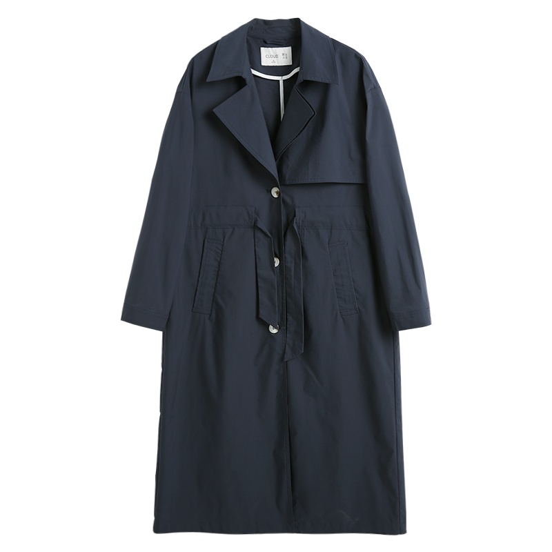云上生活春秋装简约文艺韩版中长款收腰显瘦女式风衣