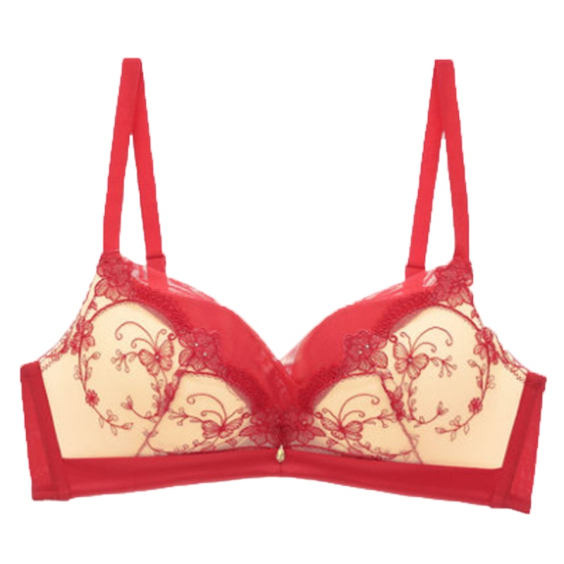 欧迪芬商场同款OB9527 ¥499 女士内衣蝴蝶刺绣胸罩聚拢无钢圈文胸