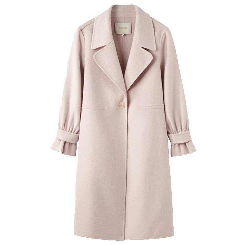 【专柜同款】7M莫丽菲尔韩版中长款赫本风学生显瘦羊毛双面呢子大衣70011070