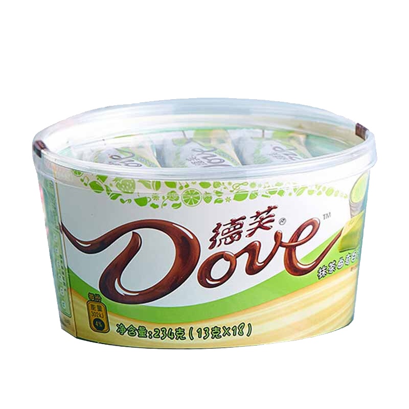 德芙(Dove)抹茶曲奇白巧克力 234克/碗装 休闲 零食