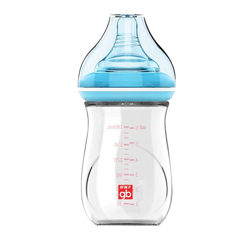 母乳实感宽口径新生儿玻璃奶瓶 120ML (拥抱系列-粉红)