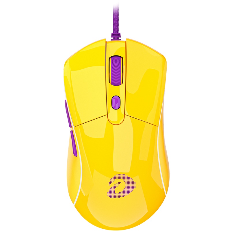 达尔优A960暴风storm无孔型轻量化电竞游戏鼠标机械宏鼠标吃鸡/lol/CF家用办公 65g轻量化无孔设计-黄色无光