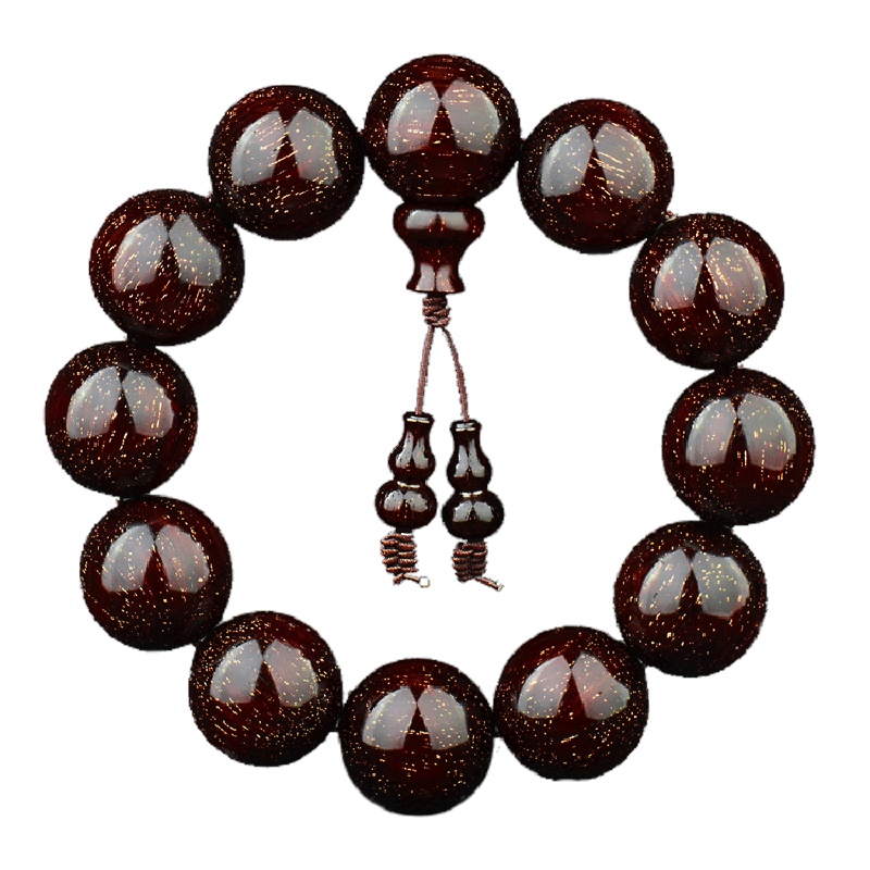 梵心阁 小叶紫檀手串男款佛珠 单圈手链2.0 爆满金星沧桑老料玻璃底紫檀手串 高油密泥料 孤品帝王紫檀20mm