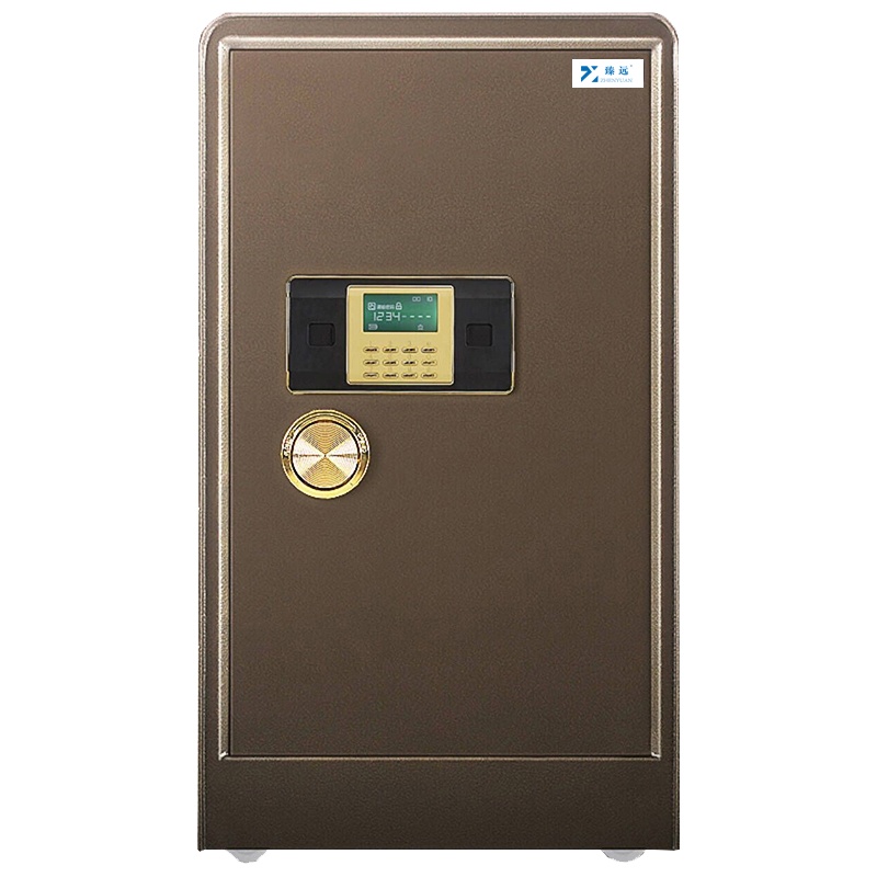 臻远全钢实心防盗保险柜 高80cm密码款古铜色