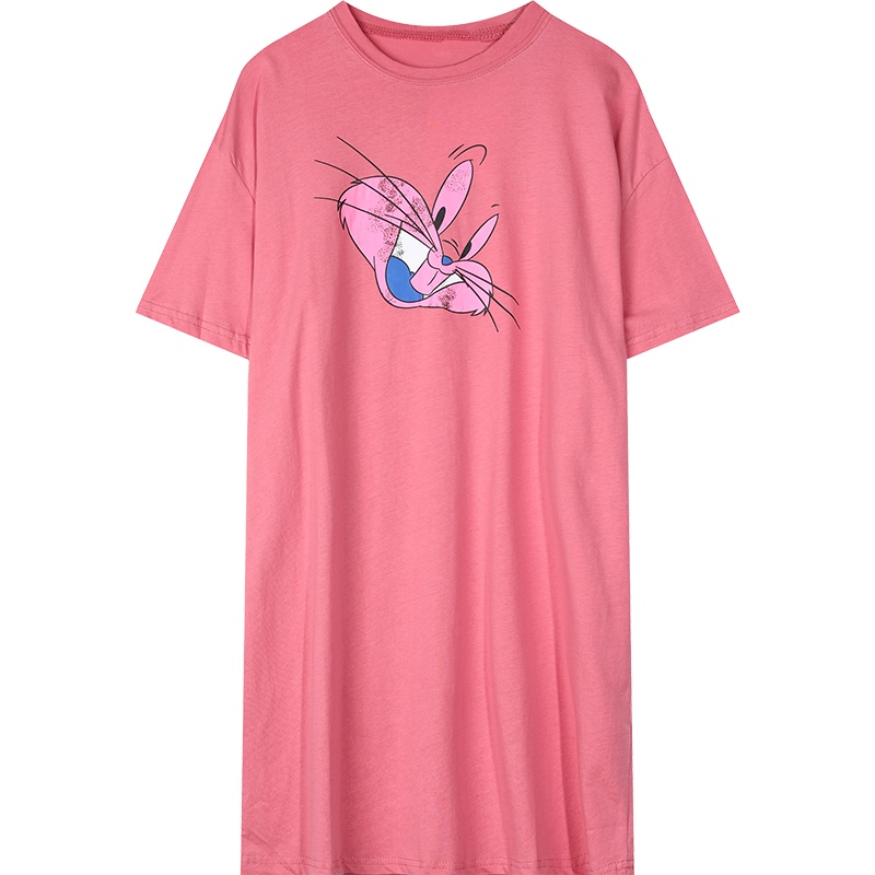 【新款】妖精的口袋黑色短袖T恤连衣裙女2020夏宽松显瘦韩版裙子