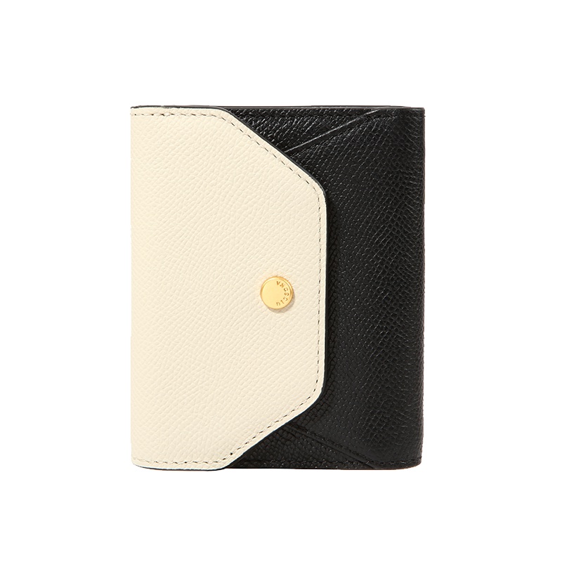 DISSONA迪桑娜女短款钱包 时尚撞色手拿包牛皮钱夹零钱包竖款