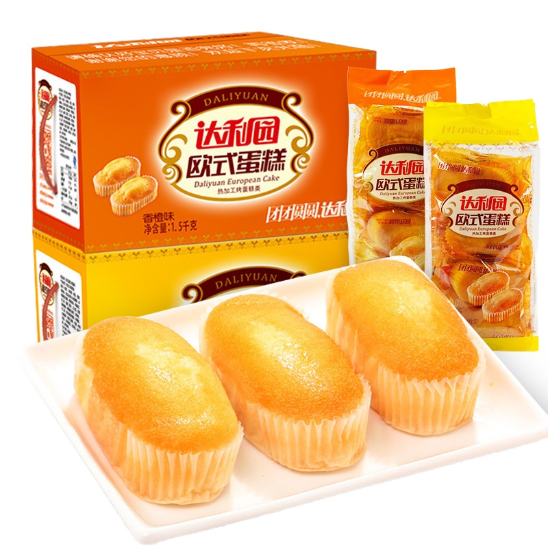 达利园欧式蛋糕1500g整箱