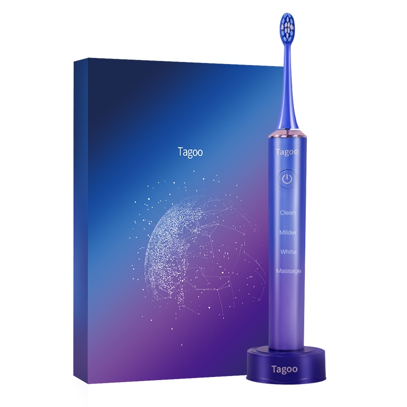 叹歌声波电动牙刷T30成人充电式牙刷 极光紫