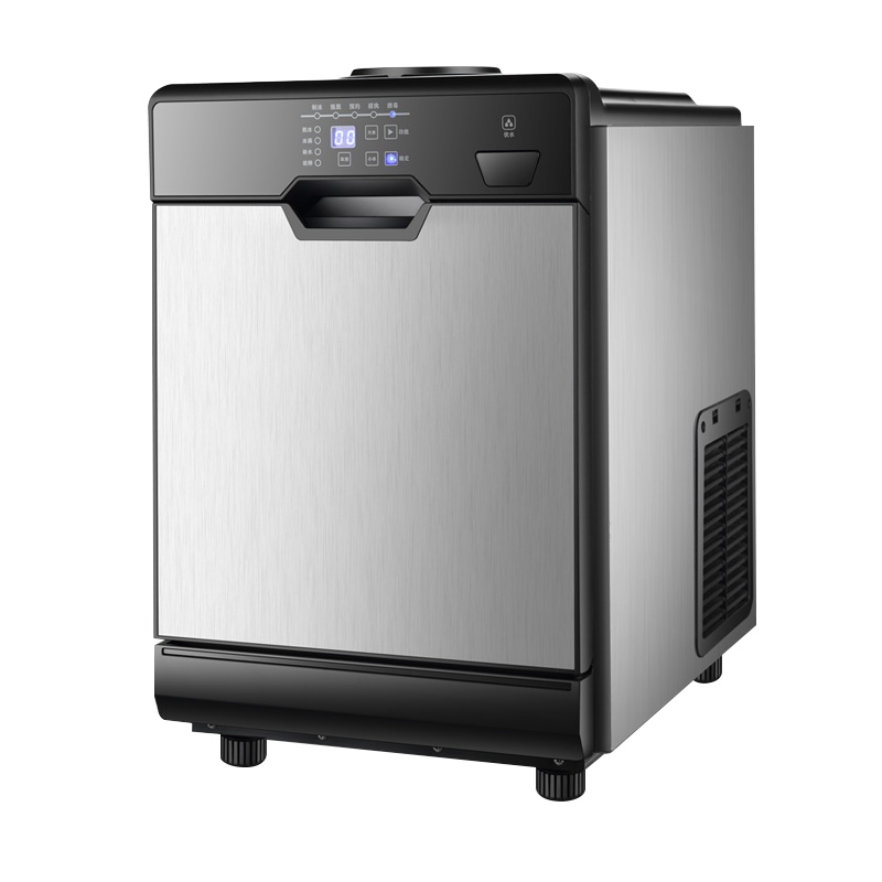 斯凯沃夫(SKYWOLF)SK-28FA制冰机45kg商用小型奶茶店手动家用吧台式酒吧子弹冰制作机