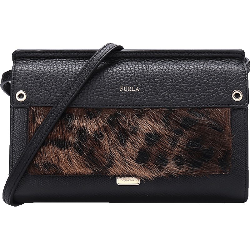 FURLA 芙拉 LIKE 女士系列皮革配毛皮单肩斜挎包 B BLS8 AGL