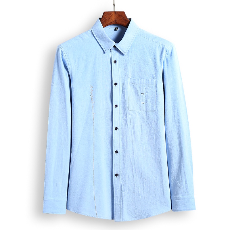 花花公子春夏季新款时尚修身男士衬衫舒适透气潮流男士衬衣