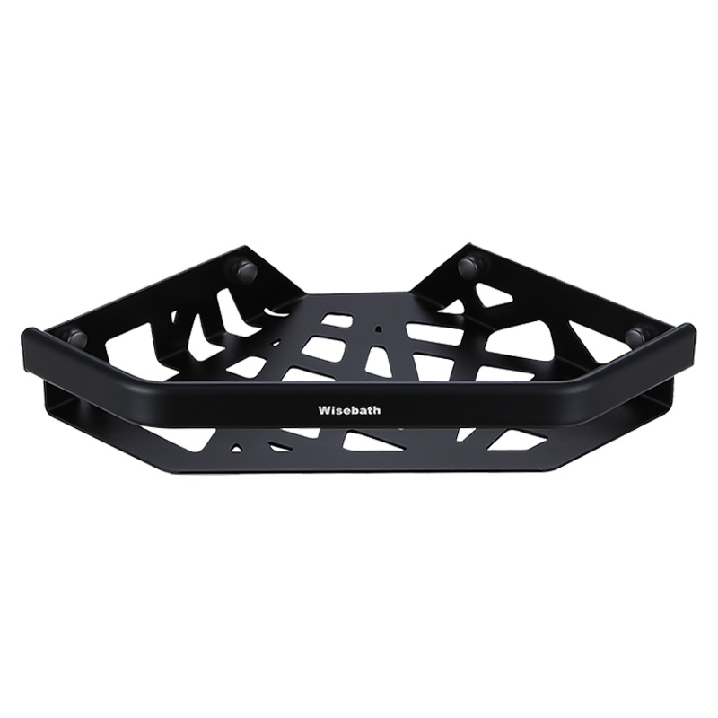 卫百斯卫生间置物架浴室厕所收纳壁挂式三角镂空置物架耐用防生锈墙上用品三角洗漱架