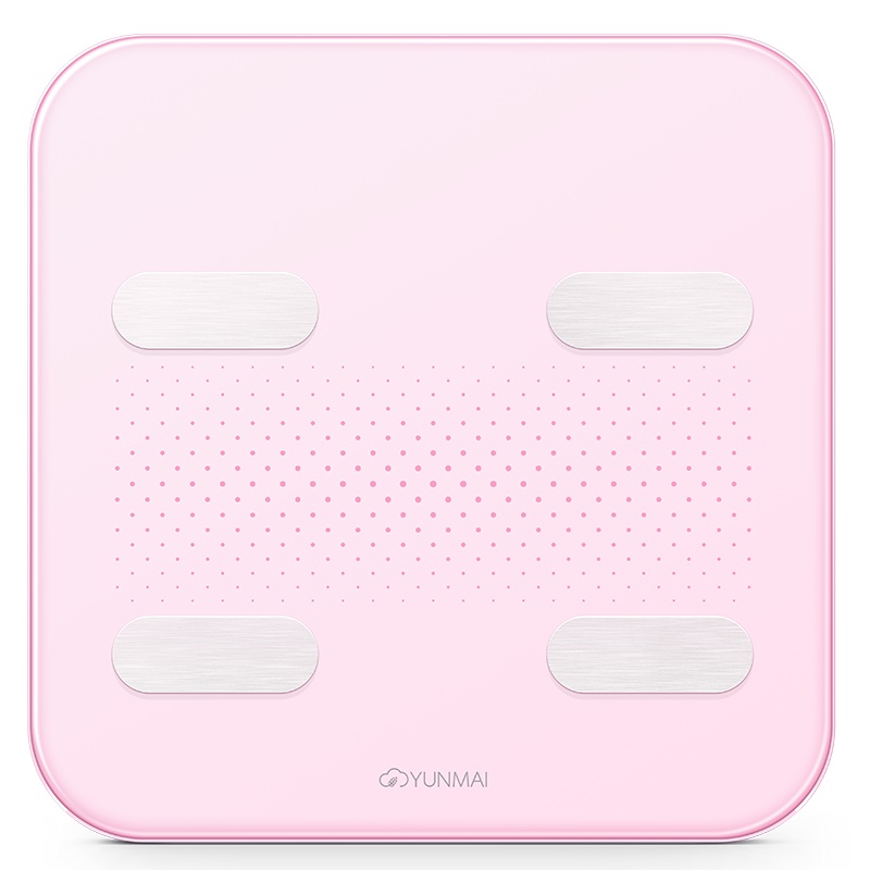云麦(YUNMAI)好轻Color2智能家用体脂秤樱花粉 29项身体数据测量 精准测体脂称体重 钢化玻璃材质 重量1.7KG