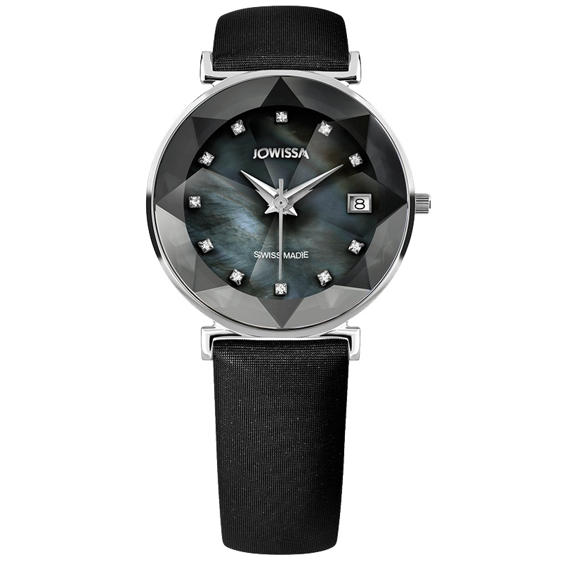 左薇莎(Jowissa）瑞士原装进口手表棱石系列个性切割镜面防水石英时尚女士腕表大表盘 J5.501.L