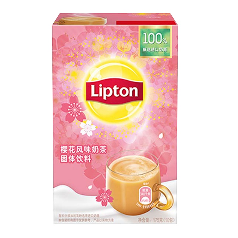 立顿Lipton 樱花口味奶茶 固体冲调饮品 17.5g*10包