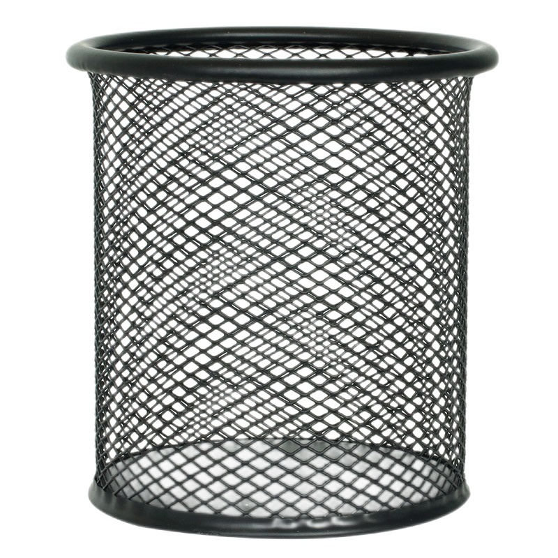 优必利 办公笔筒/笔袋 圆形网纹笔插办公用品文具简约冲孔笔桶 802A