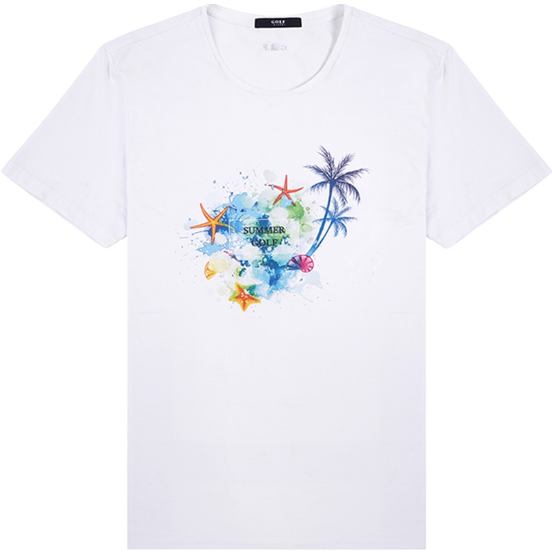 高尔夫(GOLF)圆领短袖t恤男新品男装上衣修身休闲T恤