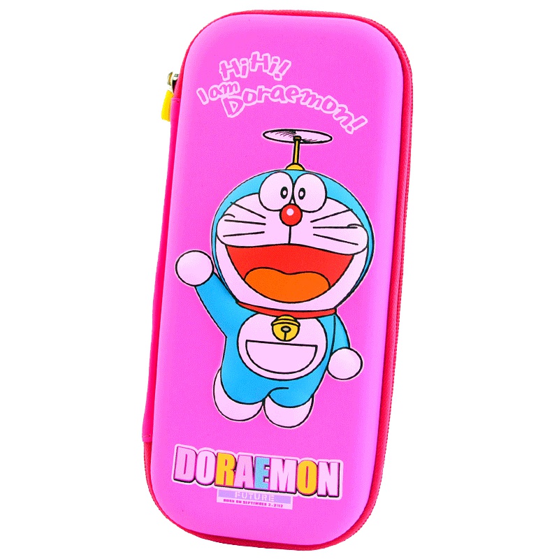 迪士尼(Disney)多功能笔盒 多啦A梦2065机器猫粉男女童文具盒EVA大容量小学生铅笔盒3D立体压模笔袋 学习用品