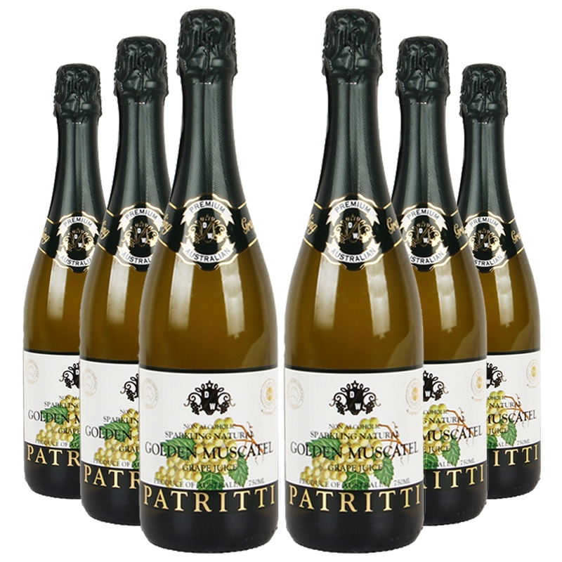 香萃酒庄香萃无醇无酒精红白起泡酒汁 750ml单瓶整箱装 澳大利亚原瓶进口红白葡萄汁 金麝香六支装750ml*6