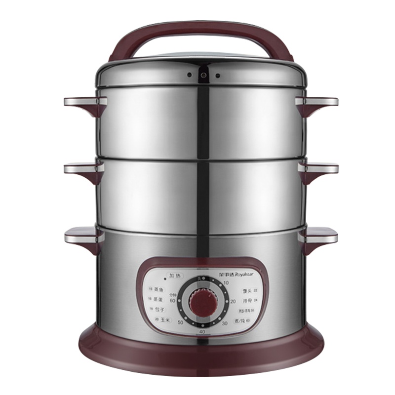 荣事达(Royalstar)多功能电蒸锅智能定时蒸煮炖涮双层不锈钢蒸笼多功能自动断电ZG13B2(D)