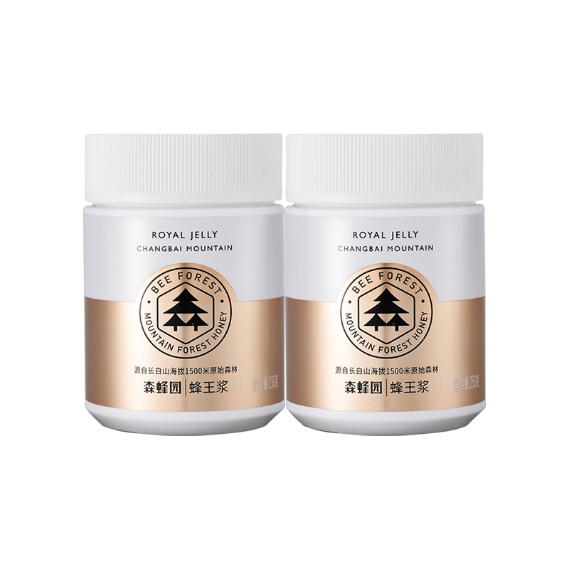 森蜂园蜂王浆新鲜自产品质纯蜂皇浆蜂乳冲饮500g(250gx2瓶)