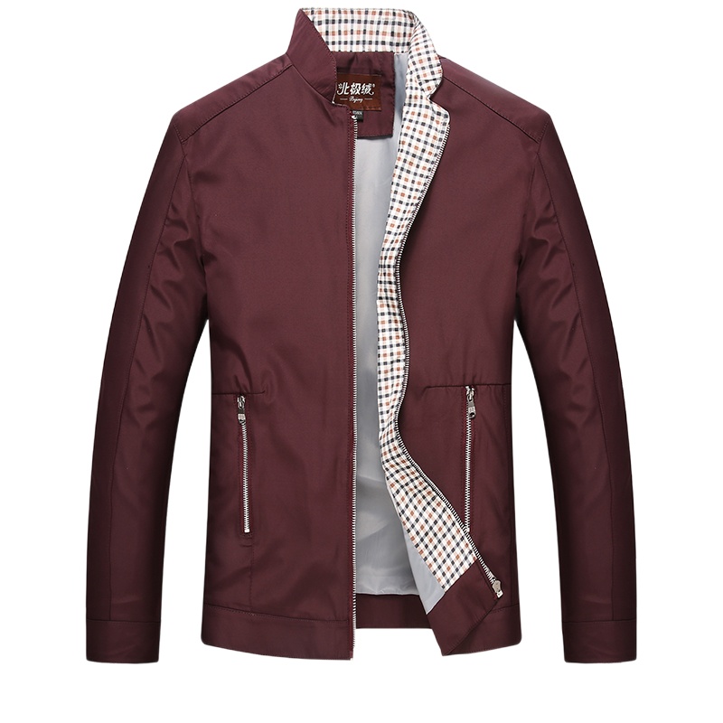 春秋新款男士夹克商务休闲中年薄款夹克 男