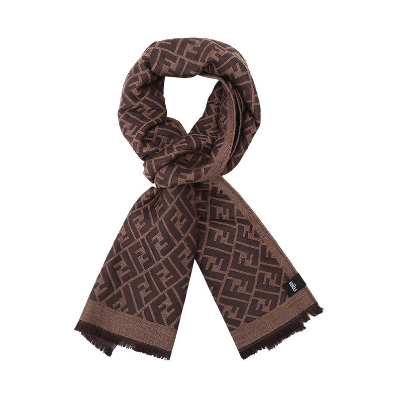 FENDI 男士 桑蚕丝/羊毛围巾FXS124 AFHP