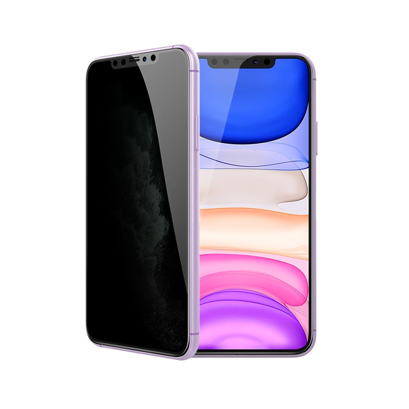 ESCASE 苹果11pro max/xsmax钢化膜iPhonexsmax钢化膜非全屏防爆防偷看防窥屏玻璃膜ES08+