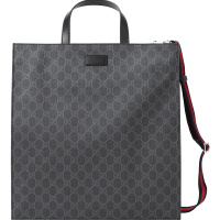 预订 GUCCI 古驰 老花 TOTE托特包 男女通用中性款 单肩包 斜挎包 手提包 经典皮标老花款495559银扣