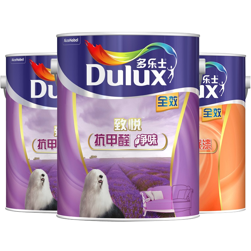 多乐士(Dulux)抗甲醛全效内墙乳胶漆 墙面漆油漆涂料 A743+A748 套装18L哑光白色