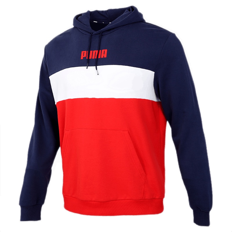 Puma彪马卫衣男新款运动上衣撞色保暖套头衫潮587155