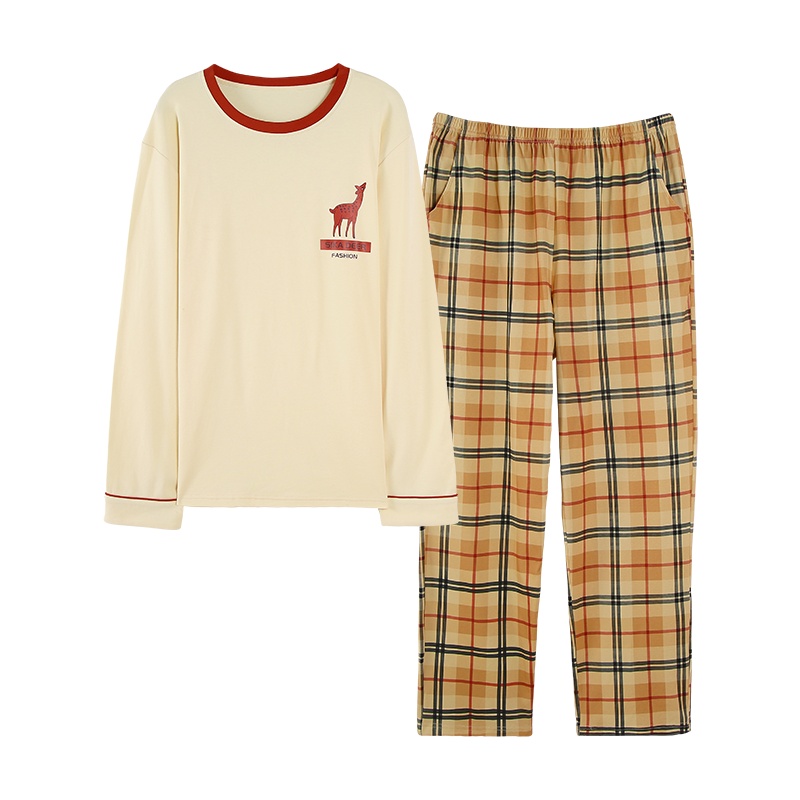 猫人情侣睡衣秋冬款长袖韩版可爱春秋家居服两件套装