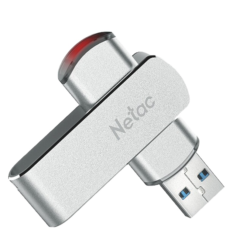 朗科(Netac)U388 USB3.0金属U盘128GB 银色 便携防丢 移动固态硬盘般传输体验