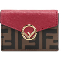 FENDI 女士 MICRO TRIFOLD系列皮革短款钱包钱夹 8M0395 AAII