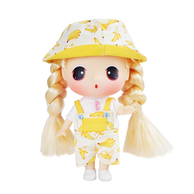 冬己女孩玩具可爱精美18CM香蕉服装娃娃FDE1817