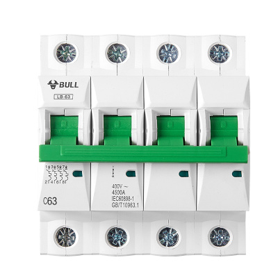 公牛空开空气开关家用三相四线4p16A小型真空短路过载保护器家用电闸断路器