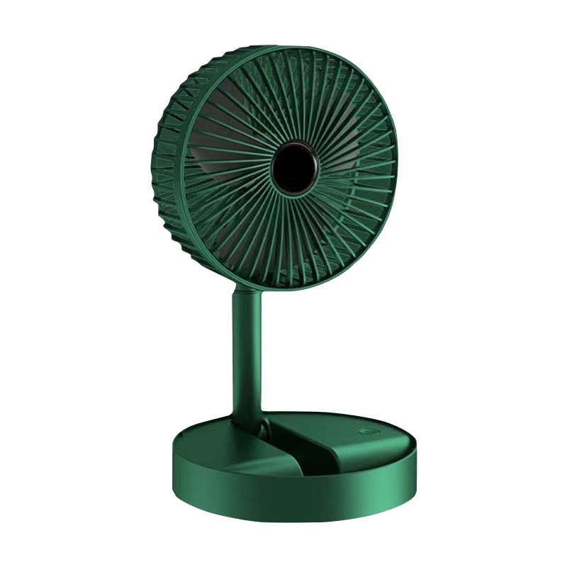 [苏宁宜品认证]伸缩折叠小风扇学生宿舍USB充电床上随身便携台式桌面轻音电风扇(绿色白色随机发货)
