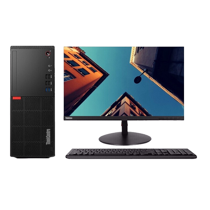 联想（ThinkCentre）E76X商用台式电脑21.5寸显示器（I3-8100 8G 1T 集显 配win7）